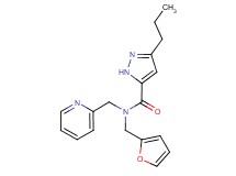 N-(2-furylmethyl)-3-propyl-N-(pyridin-2-ylmethyl)-1H-pyrazole-5-carboxamide