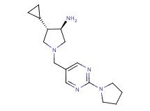 rel-(3R,4S)-4-cyclopropyl-1-{[2-(1-pyrrolidinyl)-5-pyrimidinyl]methyl}-3-pyrrolidinamine dihydrochloride