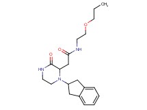 2-[1-(2,3-dihydro-1H-inden-2-yl)-3-oxo-2-piperazinyl]-N-(2-propoxyethyl)acetamide