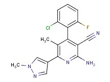 2-amino-4-(2-chloro-6-fluorophenyl)-5-methyl-6-(1-methyl-1H-pyrazol-4-yl)nicotinonitrile