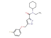 N-cyclohexyl-N-ethyl-5-[(3-fluorophenoxy)methyl]-1H-pyrazole-3-carboxamide