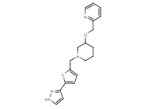 2-{[(1-{[5-(1H-pyrazol-3-yl)-2-thienyl]methyl}piperidin-3-yl)oxy]methyl}pyridine