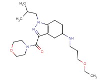 N-(3-ethoxypropyl)-1-isobutyl-3-(4-morpholinylcarbonyl)-4,5,6,7-tetrahydro-1H-indazol-5-amine