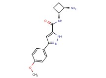 N-[(1S*,2R*)-2-aminocyclobutyl]-3-(4-methoxyphenyl)-1H-pyrazole-5-carboxamide
