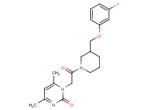1-(2-{3-[(3-fluorophenoxy)methyl]-1-piperidinyl}-2-oxoethyl)-4,6-dimethyl-2(1H)-pyrimidinone