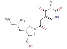 5-{2-[(3R*,4R*)-3-{[ethyl(methyl)amino]methyl}-4-(hydroxymethyl)pyrrolidin-1-yl]-2-oxoethyl}-3-methylpyrimidine-2,4(1H,3H)-dione