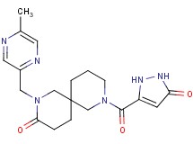 2-[(5-methylpyrazin-2-yl)methyl]-8-[(5-oxo-2,5-dihydro-1H-pyrazol-3-yl)carbonyl]-2,8-diazaspiro[5.5]undecan-3-one