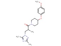 1-[3-(3,5-dimethyl-1H-1,2,4-triazol-1-yl)-2-methylpropanoyl]-4-(4-methoxyphenoxy)piperidine