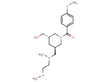 {(3S*,5R*)-5-{[(2-methoxyethyl)(methyl)amino]methyl}-1-[4-(methylthio)benzoyl]piperidin-3-yl}methanol