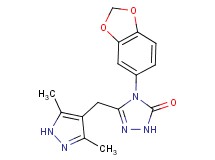 4-(1,3-benzodioxol-5-yl)-5-[(3,5-dimethyl-1H-pyrazol-4-yl)methyl]-2,4-dihydro-3H-1,2,4-triazol-3-one