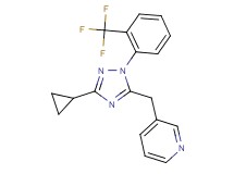3-({3-cyclopropyl-1-[2-(trifluoromethyl)phenyl]-1H-1,2,4-triazol-5-yl}methyl)pyridine