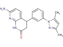 7-amino-4-[3-(3,5-dimethyl-1H-pyrazol-1-yl)phenyl]-3,4-dihydro-1,8-naphthyridin-2(1H)-one