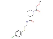 N-{2-[(4-chlorophenyl)thio]ethyl}-1-(methoxyacetyl)-3-piperidinecarboxamide