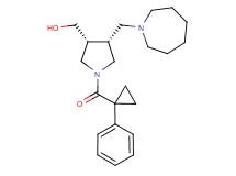 {(3R*,4R*)-4-(1-azepanylmethyl)-1-[(1-phenylcyclopropyl)carbonyl]-3-pyrrolidinyl}methanol