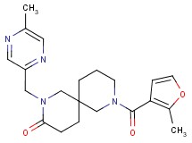 8-(2-methyl-3-furoyl)-2-[(5-methylpyrazin-2-yl)methyl]-2,8-diazaspiro[5.5]undecan-3-one
