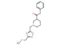 1-[1-({3-[(methylthio)methyl]-1,2,4-oxadiazol-5-yl}methyl)-3-piperidinyl]-2-phenylethanone