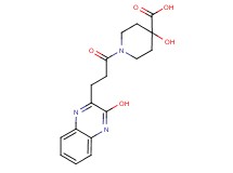 4-hydroxy-1-[3-(3-hydroxyquinoxalin-2-yl)propanoyl]piperidine-4-carboxylic acid