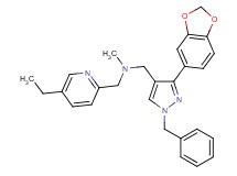 1-[3-(1,3-benzodioxol-5-yl)-1-benzyl-1H-pyrazol-4-yl]-N-[(5-ethyl-2-pyridinyl)methyl]-N-methylmethanamine