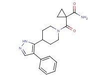 1-{[4-(4-phenyl-1H-pyrazol-5-yl)piperidin-1-yl]carbonyl}cyclopropanecarboxamide