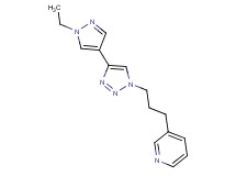 3-{3-[4-(1-ethyl-1H-pyrazol-4-yl)-1H-1,2,3-triazol-1-yl]propyl}pyridine