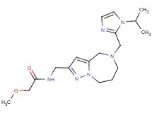 N-({5-[(1-isopropyl-1H-imidazol-2-yl)methyl]-5,6,7,8-tetrahydro-4H-pyrazolo[1,5-a][1,4]diazepin-2-yl}methyl)-2-methoxyacetamide