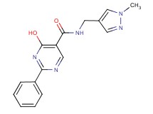 4-hydroxy-N-[(1-methyl-1H-pyrazol-4-yl)methyl]-2-phenylpyrimidine-5-carboxamide