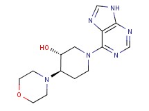 (3R*,4R*)-4-(4-morpholinyl)-1-(9H-purin-6-yl)-3-piperidinol