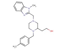 2-[4-[(1-methyl-1H-benzimidazol-2-yl)methyl]-1-(4-methylbenzyl)-2-piperazinyl]ethanol