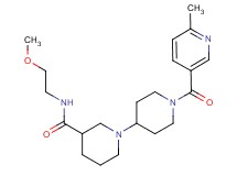 N-(2-methoxyethyl)-1'-[(6-methylpyridin-3-yl)carbonyl]-1,4'-bipiperidine-3-carboxamide