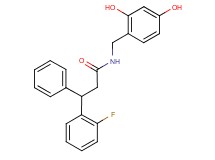 N-(2,4-dihydroxybenzyl)-3-(2-fluorophenyl)-3-phenylpropanamide