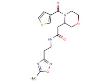 N-[2-(5-methyl-1,2,4-oxadiazol-3-yl)ethyl]-2-[4-(3-thienylcarbonyl)-3-morpholinyl]acetamide