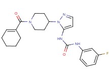 N-{1-[1-(1-cyclohexen-1-ylcarbonyl)-4-piperidinyl]-1H-pyrazol-5-yl}-N'-(3-fluorophenyl)urea