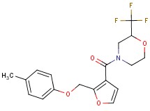 4-{2-[(4-methylphenoxy)methyl]-3-furoyl}-2-(trifluoromethyl)morpholine