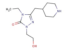 4-ethyl-2-(2-hydroxyethyl)-5-(piperidin-4-ylmethyl)-2,4-dihydro-3H-1,2,4-triazol-3-one
