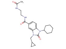N-[2-(acetylamino)ethyl]-1-cyclohexyl-3-(cyclopropylmethyl)-2-oxo-2,3-dihydro-1H-benzimidazole-5-carboxamide