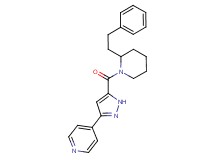 4-(5-{[2-(2-phenylethyl)-1-piperidinyl]carbonyl}-1H-pyrazol-3-yl)pyridine