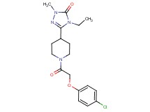 5-{1-[(4-chlorophenoxy)acetyl]piperidin-4-yl}-4-ethyl-2-methyl-2,4-dihydro-3H-1,2,4-triazol-3-one
