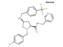 (4S)-1-(4-chlorobenzyl)-N-(3-pyridinylmethyl)-4-{[4-(trifluoromethyl)benzyl]amino}-L-prolinamide