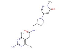 2-(2-amino-4,6-dimethyl-5-pyrimidinyl)-N-{[1-(1-methyl-6-oxo-1,6-dihydro-4-pyridazinyl)-3-pyrrolidinyl]methyl}acetamide