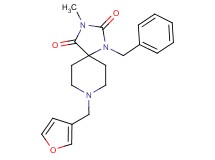 1-benzyl-8-(3-furylmethyl)-3-methyl-1,3,8-triazaspiro[4.5]decane-2,4-dione