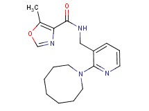 N-{[2-(1-azocanyl)-3-pyridinyl]methyl}-5-methyl-1,3-oxazole-4-carboxamide