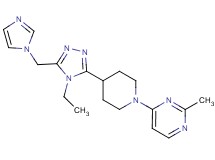 4-{4-[4-ethyl-5-(1H-imidazol-1-ylmethyl)-4H-1,2,4-triazol-3-yl]piperidin-1-yl}-2-methylpyrimidine