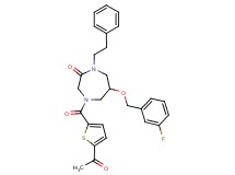 4-[(5-acetyl-2-thienyl)carbonyl]-6-[(3-fluorobenzyl)oxy]-1-(2-phenylethyl)-1,4-diazepan-2-one