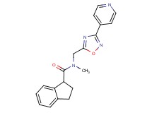 N-methyl-N-{[3-(4-pyridinyl)-1,2,4-oxadiazol-5-yl]methyl}-1-indanecarboxamide