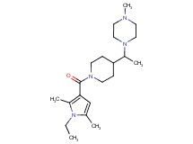 1-(1-{1-[(1-ethyl-2,5-dimethyl-1H-pyrrol-3-yl)carbonyl]-4-piperidinyl}ethyl)-4-methylpiperazine