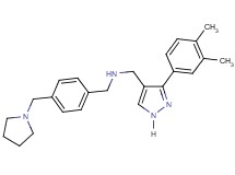 1-[3-(3,4-dimethylphenyl)-1H-pyrazol-4-yl]-N-[4-(1-pyrrolidinylmethyl)benzyl]methanamine