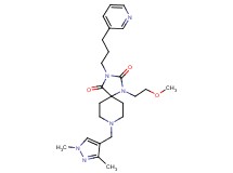 8-[(1,3-dimethyl-1H-pyrazol-4-yl)methyl]-1-(2-methoxyethyl)-3-[3-(3-pyridinyl)propyl]-1,3,8-triazaspiro[4.5]decane-2,4-dione