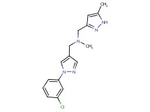 1-[1-(3-chlorophenyl)-1H-pyrazol-4-yl]-N-methyl-N-[(5-methyl-1H-pyrazol-3-yl)methyl]methanamine
