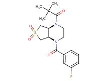 (4aR*,7aS*)-1-(2,2-dimethylpropanoyl)-4-(3-fluorobenzoyl)octahydrothieno[3,4-b]pyrazine 6,6-dioxide