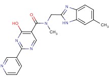 4-hydroxy-N-methyl-N-[(6-methyl-1H-benzimidazol-2-yl)methyl]-2-pyridin-3-ylpyrimidine-5-carboxamide
